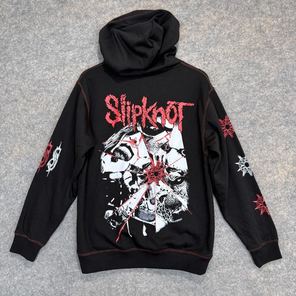 Slipknot Faces Contrast Hoodie Sweatshirt Adult Medium Double Sided Stitch Rare